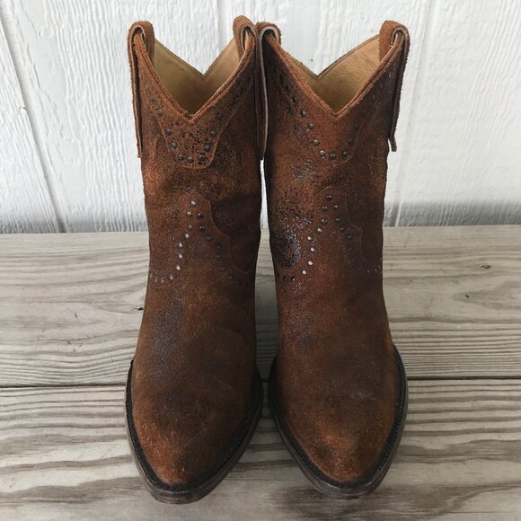 Idyllwind Glazed Roughout Outseam Studs Womens Western Ankle Boots 8 B IDL038-1 - Picture 11 of 14